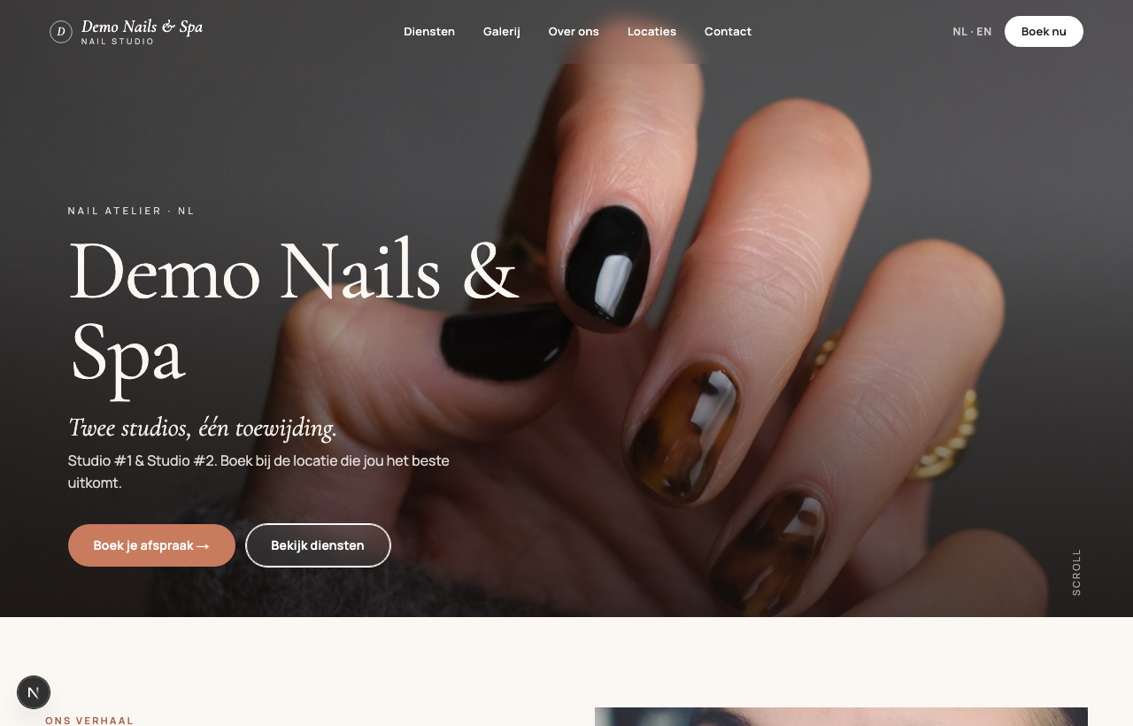 Trang web khách hàng — Demo Nails & Spa
